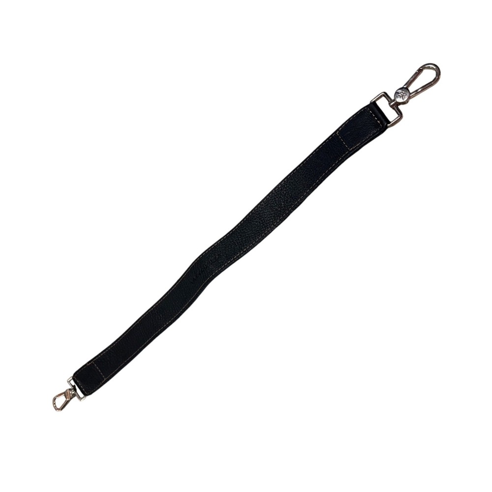 Consuela Handbag Strap Women OS Black Excellent Pebbled Leather Silver Hardware - Picture 2 of 7